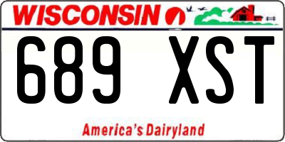 WI license plate 689XST