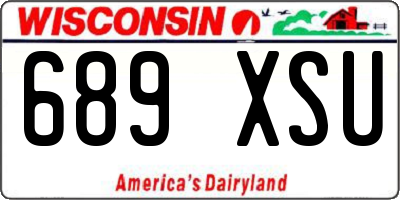 WI license plate 689XSU