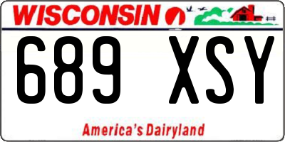 WI license plate 689XSY