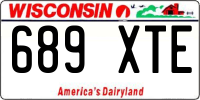 WI license plate 689XTE