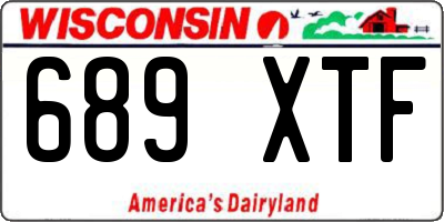 WI license plate 689XTF