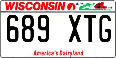 WI license plate 689XTG