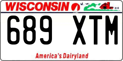 WI license plate 689XTM
