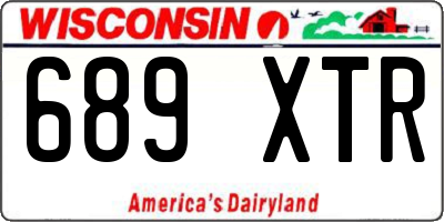 WI license plate 689XTR