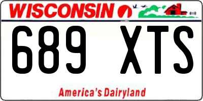 WI license plate 689XTS