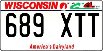 WI license plate 689XTT
