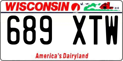 WI license plate 689XTW