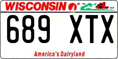 WI license plate 689XTX