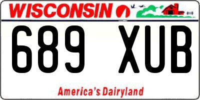 WI license plate 689XUB