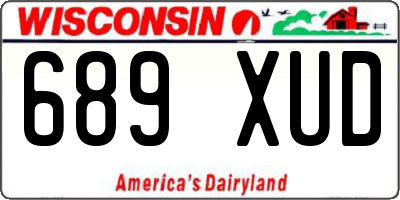 WI license plate 689XUD