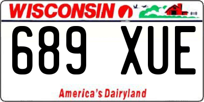 WI license plate 689XUE