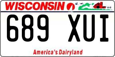 WI license plate 689XUI