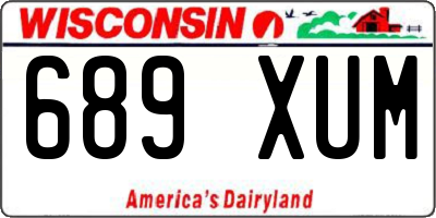 WI license plate 689XUM