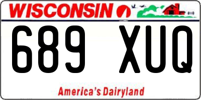 WI license plate 689XUQ