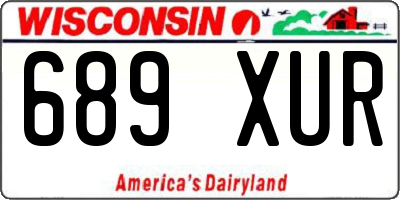 WI license plate 689XUR