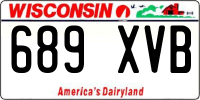 WI license plate 689XVB