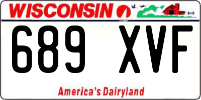 WI license plate 689XVF