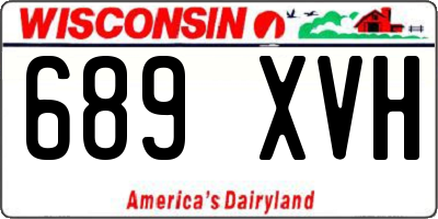 WI license plate 689XVH