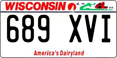 WI license plate 689XVI