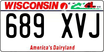 WI license plate 689XVJ