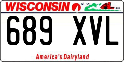WI license plate 689XVL