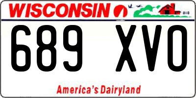 WI license plate 689XVO