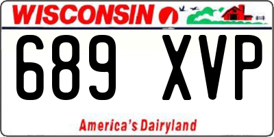 WI license plate 689XVP