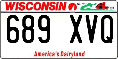 WI license plate 689XVQ