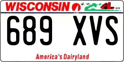 WI license plate 689XVS