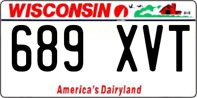 WI license plate 689XVT