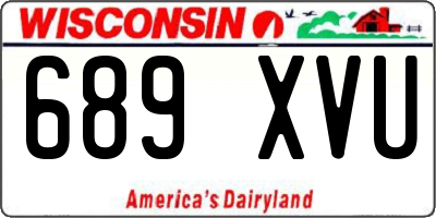WI license plate 689XVU