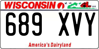 WI license plate 689XVY