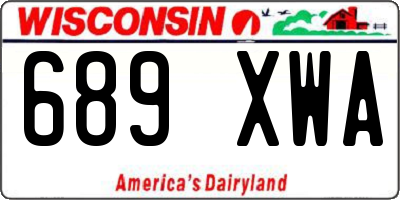 WI license plate 689XWA