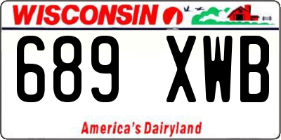 WI license plate 689XWB