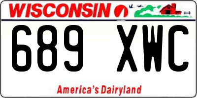 WI license plate 689XWC