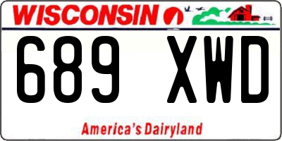 WI license plate 689XWD