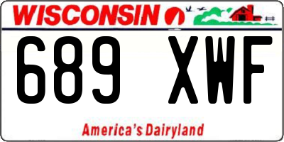 WI license plate 689XWF