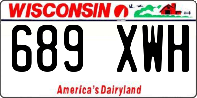 WI license plate 689XWH