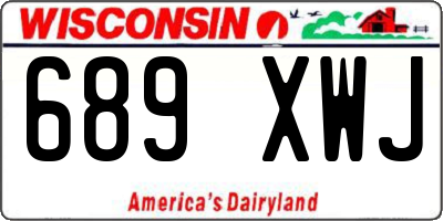 WI license plate 689XWJ
