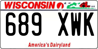 WI license plate 689XWK