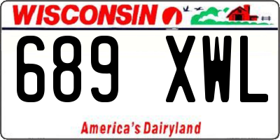 WI license plate 689XWL