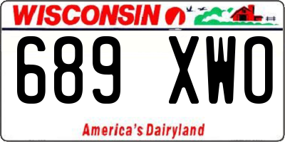 WI license plate 689XWO