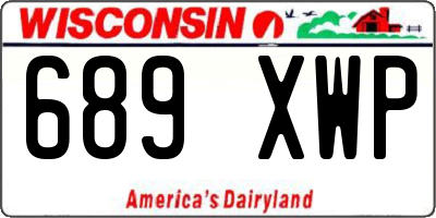 WI license plate 689XWP