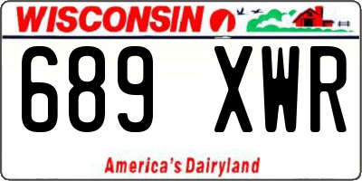 WI license plate 689XWR