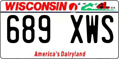 WI license plate 689XWS
