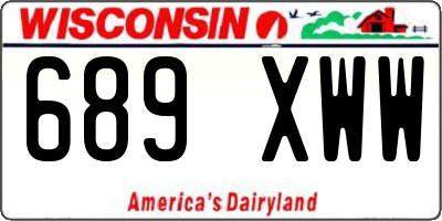 WI license plate 689XWW