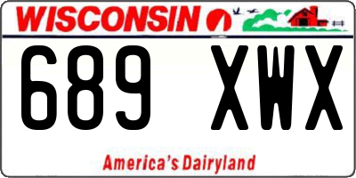 WI license plate 689XWX