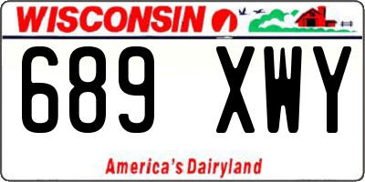 WI license plate 689XWY