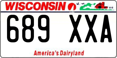 WI license plate 689XXA