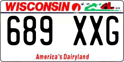 WI license plate 689XXG